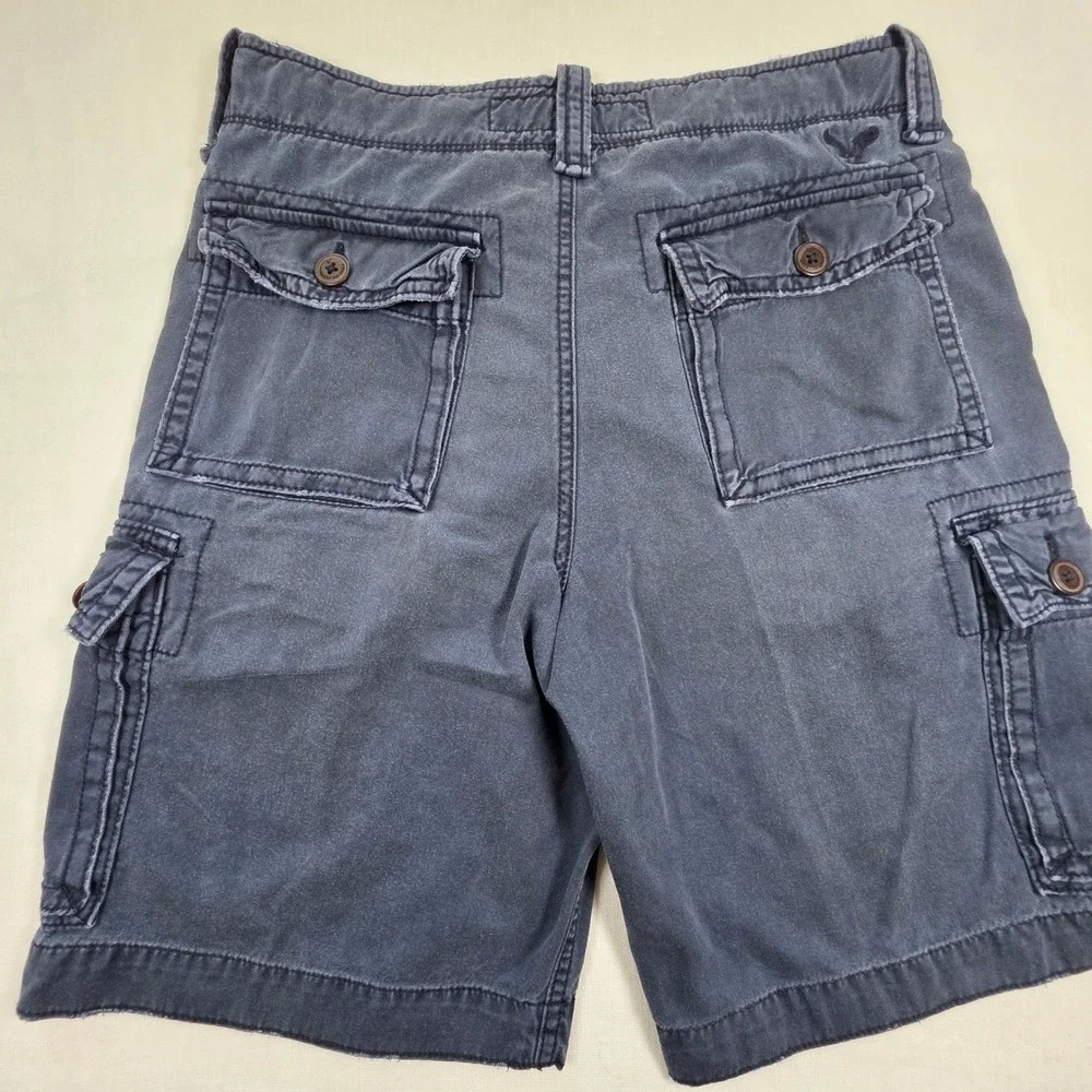 American Eagle Cargo Shorts Mens 30 Navy Blue Classic Cotton Workwear gorpcore